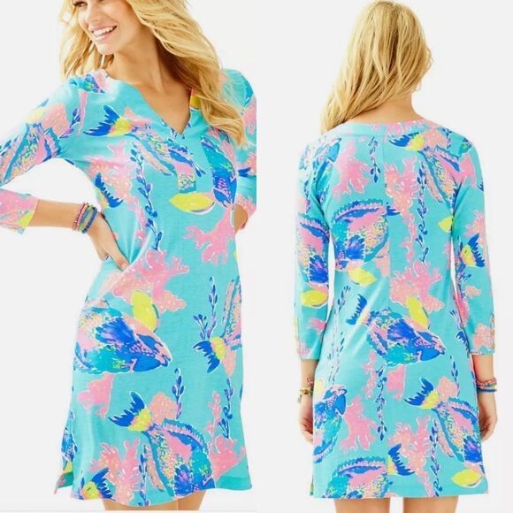 Lilly Pulitzer Dresses & Skirts - Lilly Pulitzer Riva Dress Shorely‎ Blue Sandstorm Women’s Size S (Small flaws)